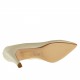 Escarpin en cuir ivoire perlé avec talon 7 - Pointures disponibles:  44, 45