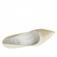 Escarpin en cuir ivoire perlé avec talon 7 - Pointures disponibles:  44, 45
