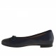 Bailarina para mujer con moño en piel azul oscuro tacon 1 - Tallas disponibles:  32