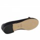 Ballerina da donna con fiocco in pelle blu scuro tacco 1 - Misure disponibili: 32