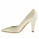 Woman's pump in pearled ivory leather heel 9 - Available sizes:  31