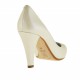 Woman's pump in pearled ivory leather heel 9 - Available sizes:  31