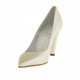 Woman's pump in pearled ivory leather heel 9 - Available sizes:  31