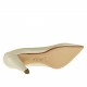 Woman's pump in pearled ivory leather heel 9 - Available sizes:  31