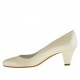 Escarpin en cuir ivoire perlé talon 5 - Pointures disponibles:  32