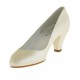 Woman's pump in pearled ivory leather heel 5 - Available sizes:  32
