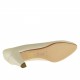 Escarpin en cuir ivoire perlé talon 5 - Pointures disponibles:  32