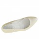 Woman's pump in pearled ivory leather heel 5 - Available sizes:  32