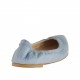 Bailarina a punta para mujer con elastico en piel azul claro tacon 1 - Tallas disponibles:  32