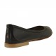 Scarpa ballerina da donna in pelle nera tacco 1 - Misure disponibili: 32, 33