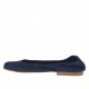 Ballerina da donna in camoscio blu tacco 1 - Misure disponibili: 32