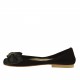 Bailarina para mujer en gamuza negra con moño tacon 1 - Tallas disponibles:  32