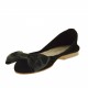 Bailarina para mujer en gamuza negra con moño tacon 1 - Tallas disponibles:  32