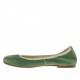 Bailarina en piel verde talon 1 - Tallas disponibles:  32
