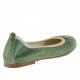 Bailarina en piel verde talon 1 - Tallas disponibles:  32