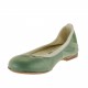 Ballerine en cuir vert talon 1 - Pointures disponibles:  32