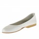 Scarpa da donna ballerina sfoderata in pelle perlata colore bianco -  