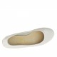 Bailarina para mujer en piel de color blanco perlado tacon 1 - Tallas disponibles:  32