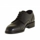 Herrenderbyschuh mit Kappe und Schnürsenkeln aus schwarzfarbigem Leder - Verfügbare Größen:  36