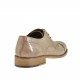 Chaussure derby à lacets et bout droit fleuri pour hommes en cuir beige - Pointures disponibles:  46, 50