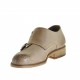 Chaussure élégant pour hommes avec deux boucles et bout droit en cuir beige - Pointures disponibles:  49, 50