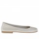 Ballerina in pelle perlata colore avorio tacco 1 - Misure disponibili: 32