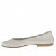 Ballerina in pelle perlata colore avorio tacco 1 - Misure disponibili: 32