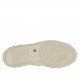 Chaussure sportif à lacets pour hommes en cuir imprimé tressé beige terre  - Pointures disponibles:  36