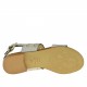 Woman's sandal with studs in white silver leather heel 1 - Available sizes:  32