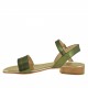 Woman's strap sandal in green patent leather heel 2 - Available sizes:  31