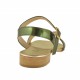 Woman's strap sandal in green patent leather heel 2 - Available sizes:  31