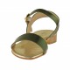 Woman's strap sandal in green patent leather heel 2 - Available sizes:  31