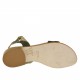 Woman's strap sandal in green patent leather heel 2 - Available sizes:  31