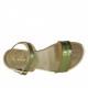 Woman's strap sandal in green patent leather heel 2 - Available sizes:  31