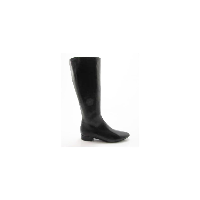 Stivale in pelle nero -  