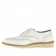 Zapato para mujer con cordones y cuña en piel de color blanco - Tallas disponibles:  45