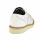 Zapato para mujer con cordones y cuña en piel de color blanco - Tallas disponibles:  45