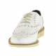 Zapato para mujer con cordones y cuña en piel de color blanco - Tallas disponibles:  45