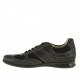 Chaussure sportif à lacets pour hommes en daim et cuir noir - Pointures disponibles:  46, 47