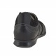 Zapato deportivo con cordones para hombre en gamuza y piel negra - Tallas disponibles:  46, 47