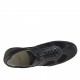 Scarpa sportiva stringata da uomo in camoscio e pelle nera - Misure disponibili: 46, 47