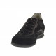 Chaussure sportif à lacets pour hommes en daim et tissu noir et cuir taupe - Pointures disponibles:  46, 47