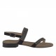 Sandale entredoigt pour femmes avec strass en daim noir talon 2 - Pointures disponibles:  31