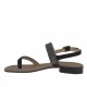 Sandale entredoigt pour femmes avec strass en daim noir talon 2 - Pointures disponibles:  31