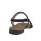 Sandalo da donna infradito con strass in camoscio nero tacco 2 - Misure disponibili: 31