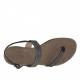 Sandale entredoigt pour femmes avec strass en daim noir talon 2 - Pointures disponibles:  31