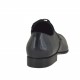 Eleganter Herrenderbyschuh mit Schnürsenkeln aus schwarzem mit Streifen bedrucktem Lackleder - Verfügbare Größen:  36