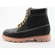 Men's laced ankle boot in black leather