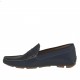 Mocasin deportivo para hombre en piel de color azul oscuro - Tallas disponibles:  36, 52