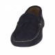 Mocasino para hombres con cordones en gamuza azul  - Tallas disponibles:  51